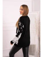 Vánoční svetr se Santa Clausem černý