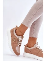 Dámská sportovní obuv na platformě Béžove Aisha Dámská sportovní obuv na platformě Béžove Aisha