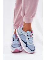 Semišové Lehká Sportovní Obuv Dámská Big Star RR274236 HI-POLY SYSTEM Modrá