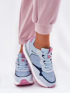 Semišové Lehká Sportovní Obuv Dámská Big Star RR274236 HI-POLY SYSTEM Modrá