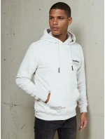 Pánská mikina s kapucí světle šedá FashionStreet BX5690