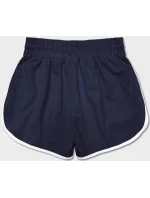 Tmavě modré dámské šortky s kontrastní lemovkou (8K208-25) Tmavě modré dámské šortky s kontrastní lemovkou (8K208-25)