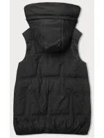 Černá péřová dámská vesta (B8153-1)