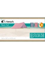 Slunečník s tyčemi 3X1,7M červený