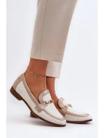 Kožené mokasíny s ozdobou Zlaté Maciejka 06442-25 Zlaté