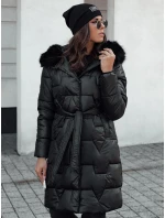 Dámská zimní bunda STYLOWQ dlouhá prošívaná s kožešinou černá FashionStreet TY4631