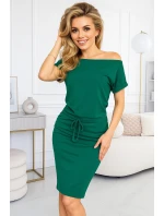 56-10 Sportovní šaty s krátkým rukávem - mořská barva 56-10 Sportovní šaty s krátkým rukávem - mořská barva