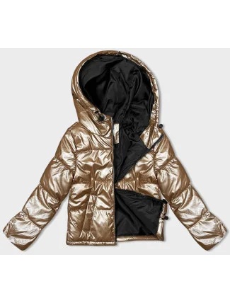 Béžová krátká dámská oversize bunda (5M3193-84) Béžová krátká dámská oversize bunda (5M3193-84)