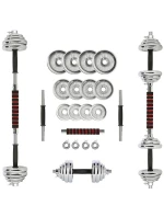 HMS STC21 2 x 10 kg činky v pouzdře chrom