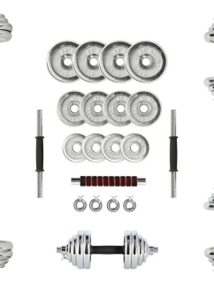 HMS STC21 2 x 10 kg činky v pouzdře chrom