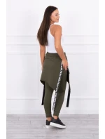 Kalhoty/oblek s nápisem selfie khaki Kalhoty/oblek s nápisem selfie khaki