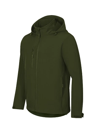 Trail softshellová bunda pánská military