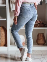 Dámské džínové kalhoty slim fit s páskem BOTANIDA modrá FashionStreet UY2448