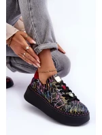 Kožené sportovní boty na platformě Maciejka 06191-39 Multikolor