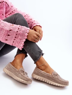 Dámské mokasíny s mašlí béžové Reece