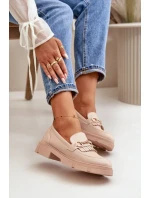 Dámské Mokasíny S Ozdobou Eko Kožené Béžové Tialorae Dámské Mokasíny S Ozdobou Eko Kožené Béžové Tialorae