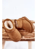 Dětské Teplé Sněhule Semišové Velbloud Gooby Dětské Teplé Sněhule Semišové Velbloud Gooby