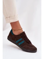 Zazoo N1068 Semišové Nízké Dámské Tenisky Čokoládové