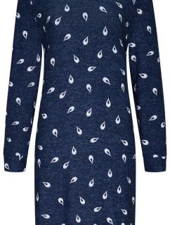 Dámská noční košile 11232-438-2 tm. modrá se vzorem - Rebelle