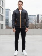 Pánská přechodná prošívaná bunda černá FashionStreet TX4395