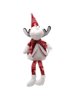 VÁNOČNÍ DEKORATIVNÍ SOBI BÍLÍ 35+20CM