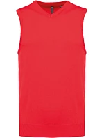 Kariban K 969 Pánská svetrová vesta s výstřihem do V 20.K969 red