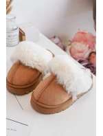 Dětské pantofle s kožešinou Birasta