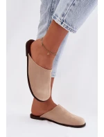 Dámské ploché béžové ekologické semišové Veronelle