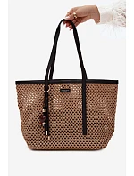Černá taška typu Shopper s přívěskem Noella
