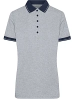 Daiber JN 705 Dámské žerzejové melírované polo 02.0705 grey heather/navy Daiber JN 705 Dámské žerzejové melírované polo 02.0705 grey heather/navy