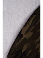 Mikina moro s dlouhými zády khaki+zelená Mikina moro s dlouhými zády khaki+zelená