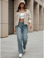 Dámské džínové kalhoty se širokými nohavicemi LOSSLEG blue FashionStreet UY2672