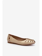 Zazoo 10009 Pohodlné Dámské Kožené Baletky Beige