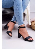 Dámské Sandály Na Podpatku Černé Lexi