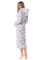Dlouhý dámský župan 2126 Winter šedý - L&L