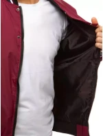 Vínová pánská přechodná bunda FashionStreet TX3681