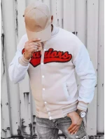 Pánská mikina na zip v barvě ecru FashionStreet BX5432 Pánská mikina na zip v barvě ecru FashionStreet BX5432