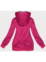 Růžová hrubší mikina se šikmým zipem a se vzorem kotev (2308) Růžová hrubší mikina se šikmým zipem a se vzorem kotev (2308)