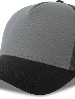 Atlantis Headwear Rapper Cotton-S 5 panelová Trucker kšiltovka 33.0260 grey/dark grey/black