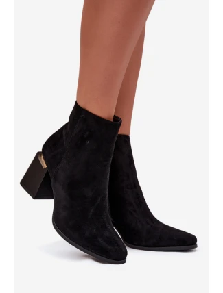 Boty na podpatku model 217191 Step in style Boty na podpatku model 217191 Step in style