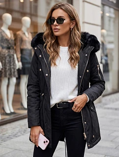 Dámská zimní bunda parka GODDESS černá FashionStreet TY3867