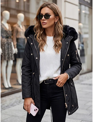 Dámská zimní bunda parka GODDESS černá FashionStreet TY3867