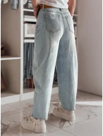 Dámské džínové kalhoty s páskem NEWFLOVER modré FashionStreet UY2435