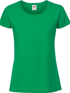 Fruit of the Loom Lady-Fit Iconic 195 T Dámské tričko z těžké bavlny 16.1424 kelly green