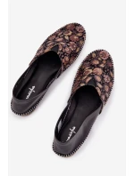 Kožené Vzorované Baletky Maciejka T1929-71 Černé Kožené Vzorované Baletky Maciejka T1929-71 Černé