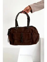 Kabelka Z Eko Sametu Čokoládová Gressa