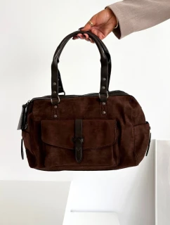 Kabelka Z Eko Sametu Čokoládová Gressa