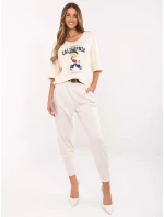 Kalhoty DHJ SP 20316.16 světle béžové