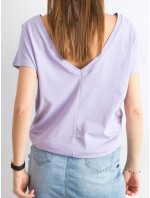 Tričko s výstřihem na zádech, světle fialové