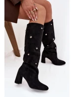 Kozačky na podpatku model 219862 Step in style Kozačky na podpatku model 219862 Step in style